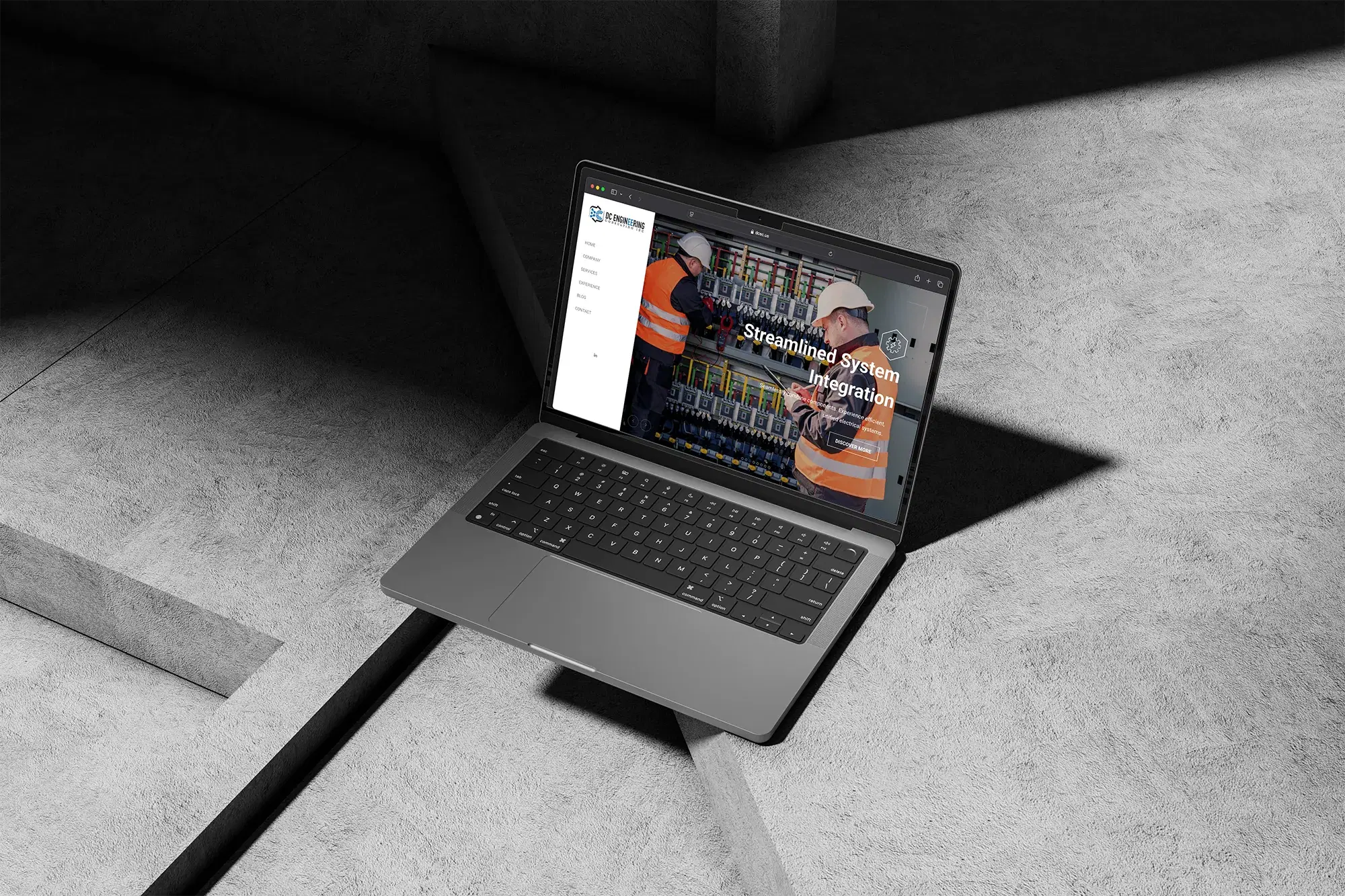DCEC Corporate Website Homepage Mockup — Website Development by Colmena Digital